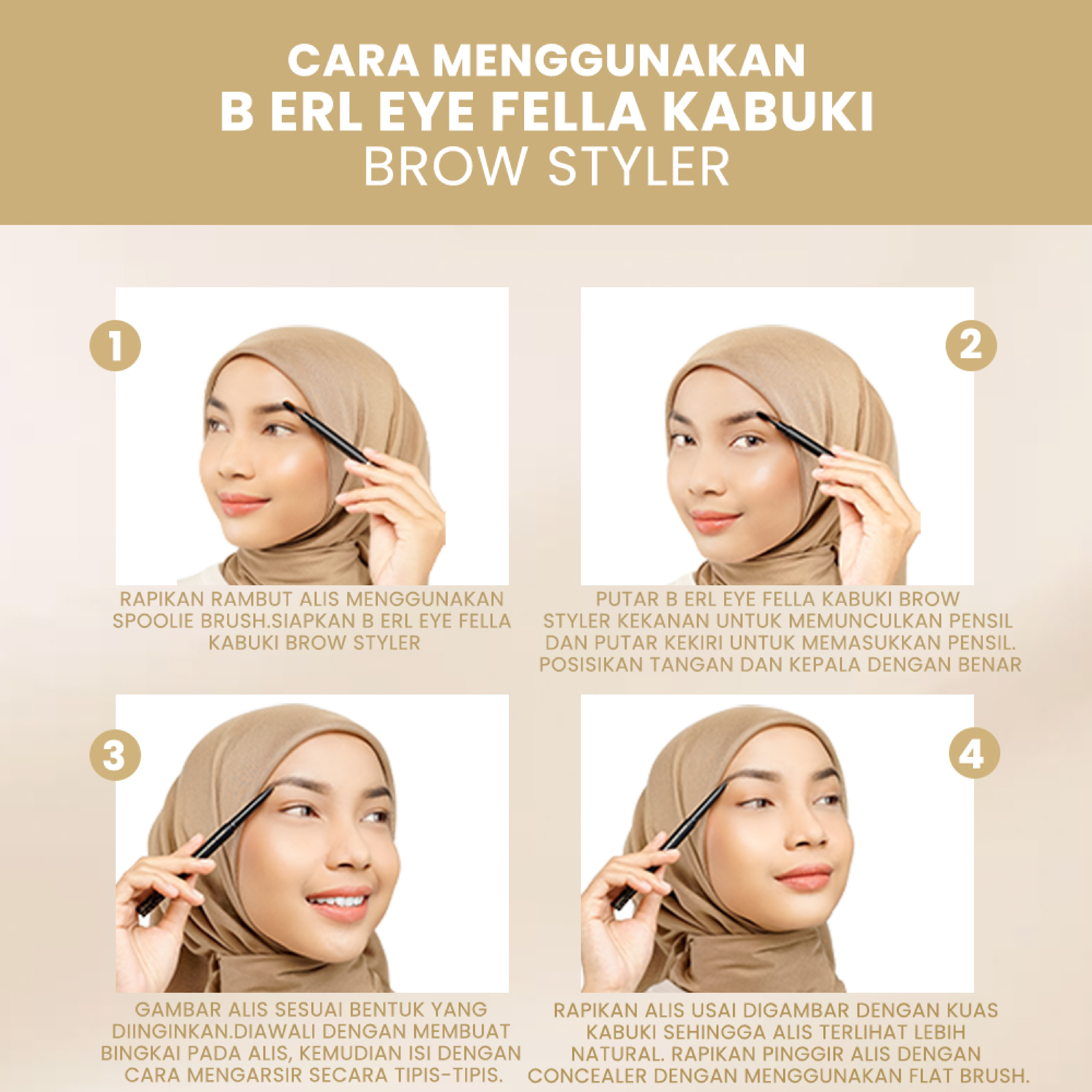 B ERL EYE FELLA KABUKI BROW STYLER (NATURAL GREY)
