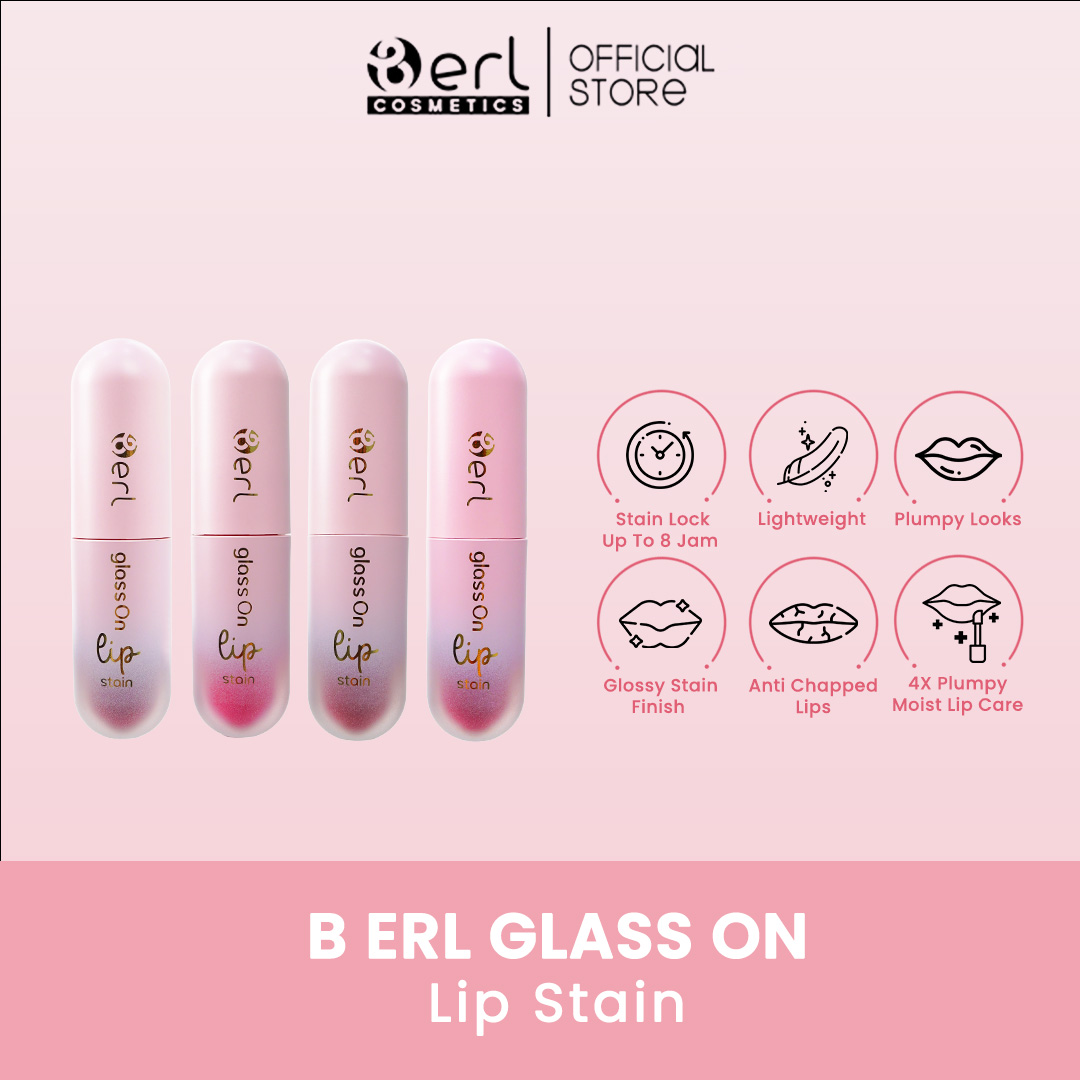 B ERL GLASS ON LIP STAIN VIVID SPRING