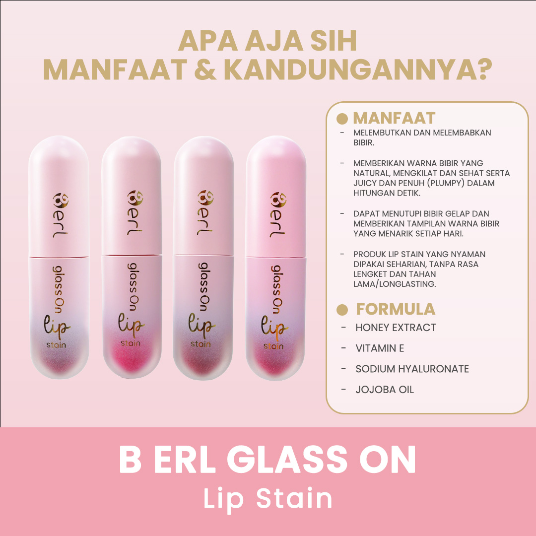 B ERL GLASS ON LIP STAIN VIVID SPRING