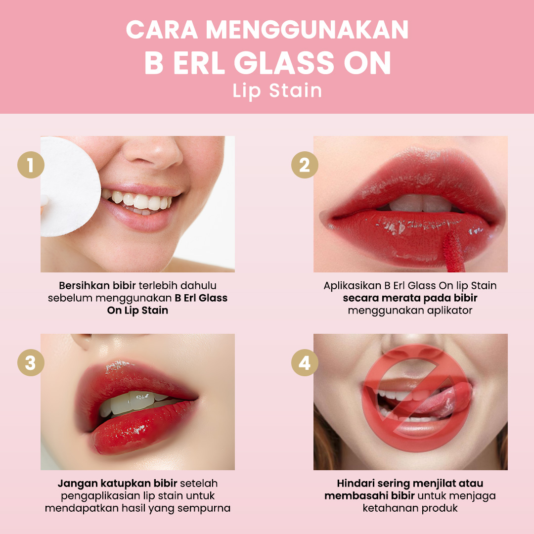 B ERL GLASS ON LIP STAIN VIVID SPRING