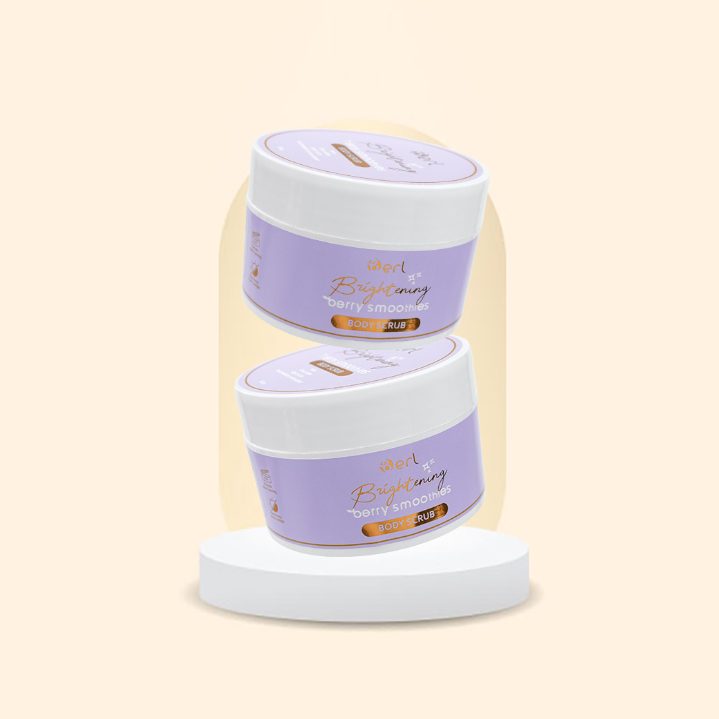 BUNDLING 2 PCS B ERL BRIGHTENING BERRY SMOOTHIES BODY SCRUB