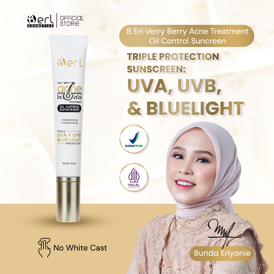 SATUAN B ERL VERY BERRY ACNE TREATMENT OIL CONTROL SUNSCREEN